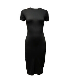 Popular 21 Black Fitted Dress - Medium Mid Length